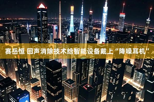 赛岳恒 回声消除技术给智能设备戴上“降噪耳机”