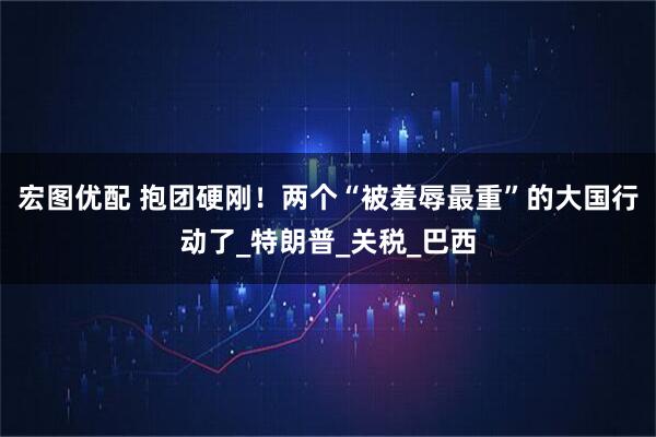 宏图优配 抱团硬刚！两个“被羞辱最重”的大国行动了_特朗普_关税_巴西